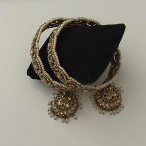 New | 2.8 Pakistani Gold Polki Jhumka Bangles